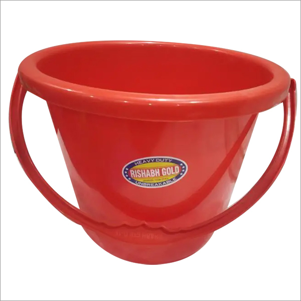 Heavy Plastic Bucket - Polypropylene, Various Sizes, Rigid Red | Durable Material With Excellent Versatility For Multiple Applications