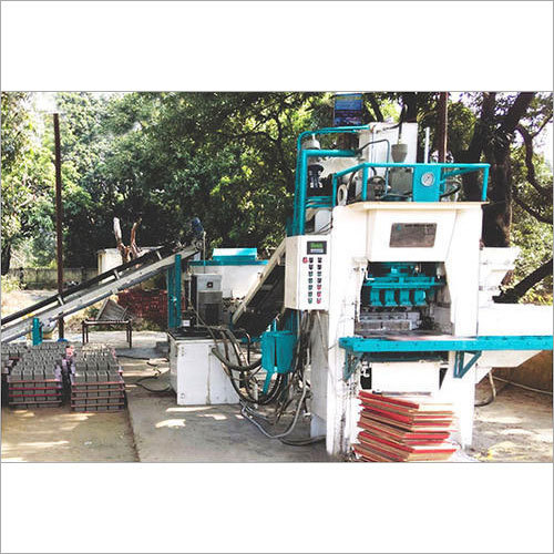 White And Green Paving Block Making Machine