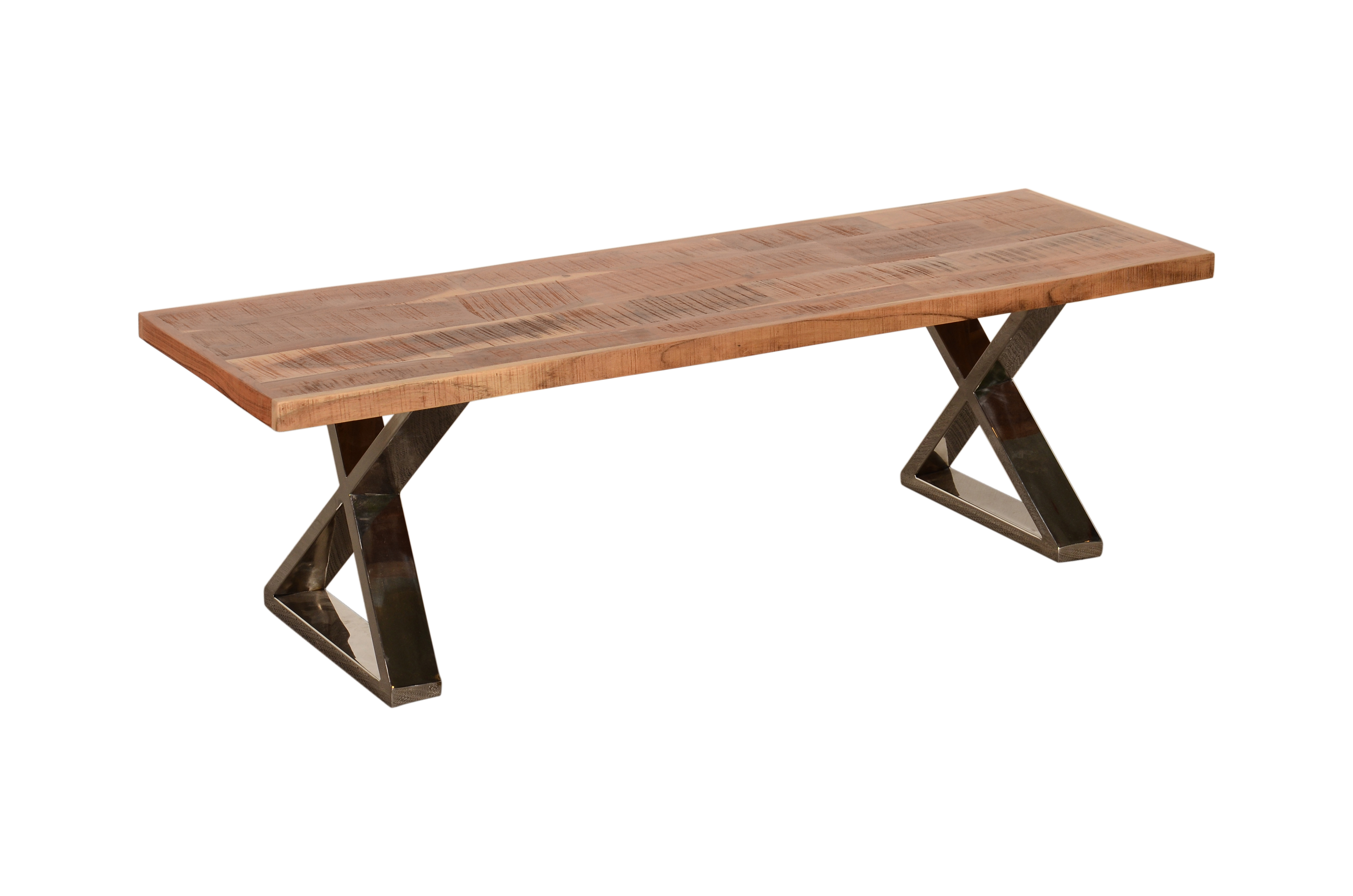Handmade Wooden Dining Table With S.s.leg