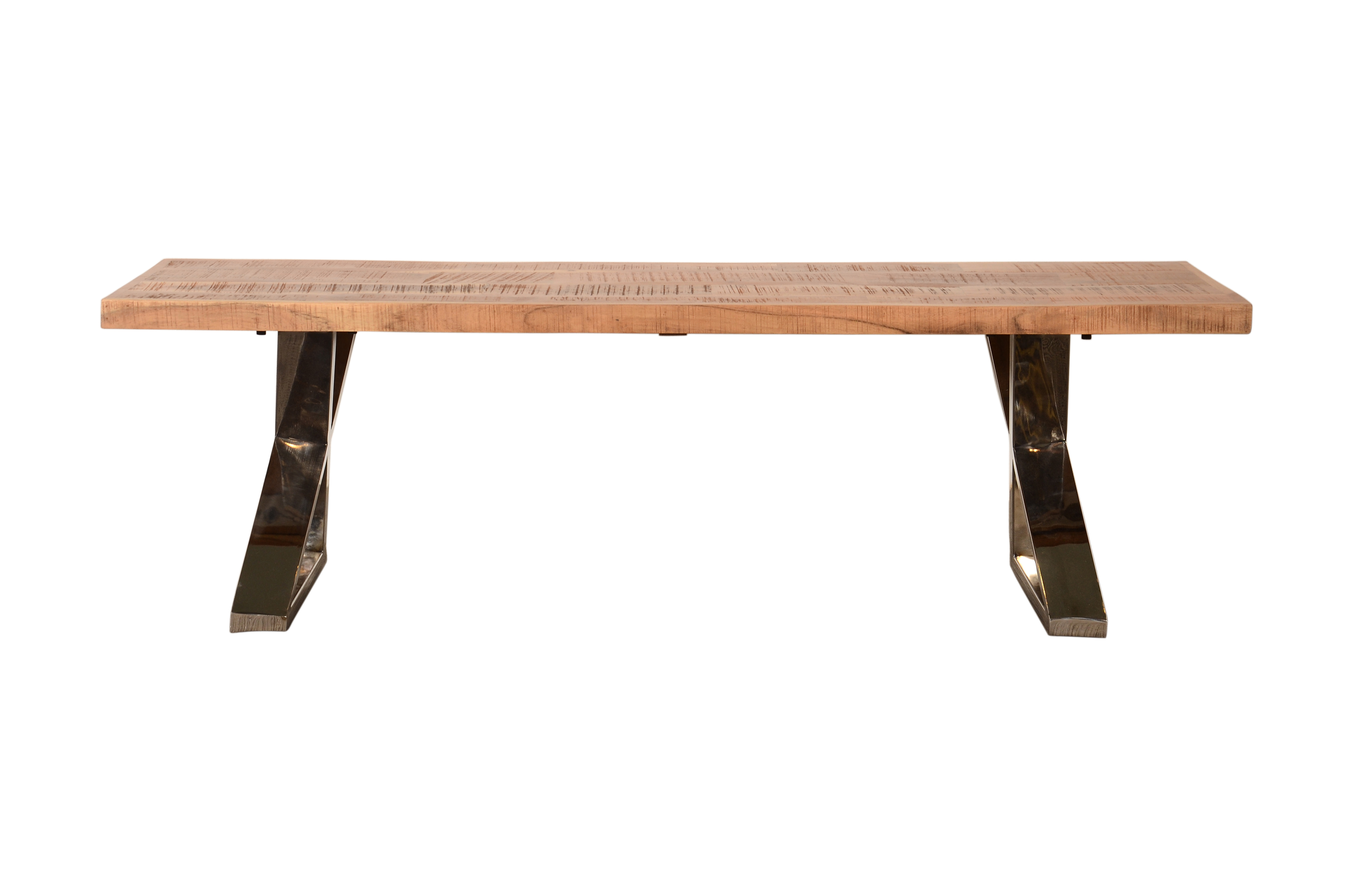 Handmade Wooden Dining Table With S.s.leg