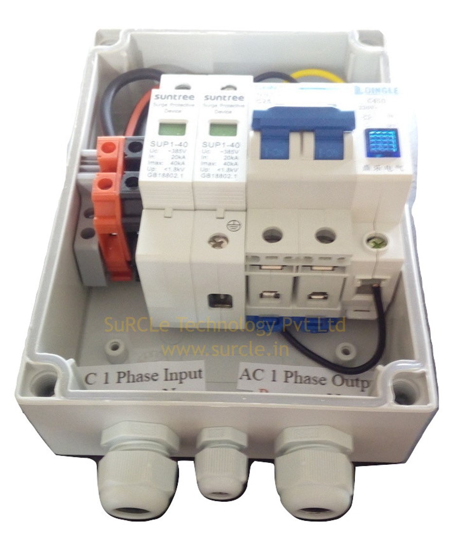 Xlpe Surcle Solar 1p 3 Kva Ac Surge, Over Current Protection Box With Indicator