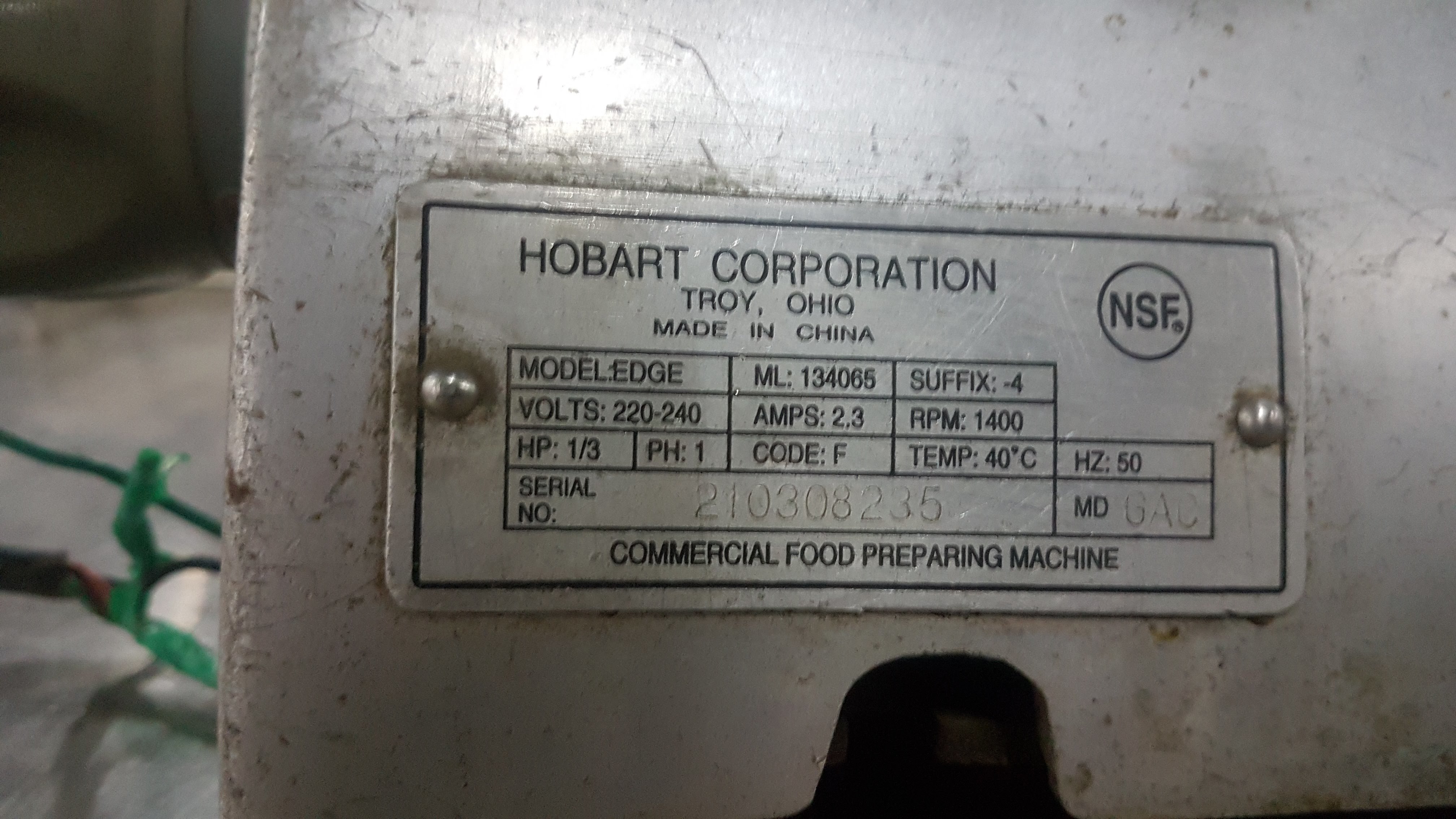Hobart Meat Slicer - Material: Stainless Steel