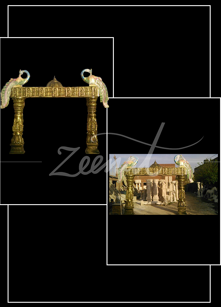 Wedding Fiber Gate - Golden Finish | Ideal For Weddings And Ceremonies, Perfect For Various Occasions