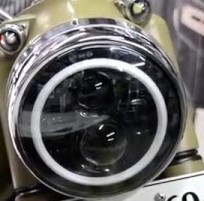 Crystal Clear Light With Aluminium Casing Projector Led Headlight For Royal Enfield