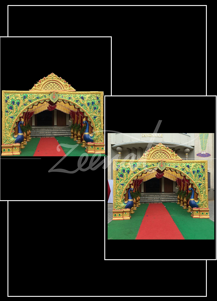 Wedding Fiber Gate - Golden Fiber Design | Perfect For Weddings, Ceremonies, And Various Occasions