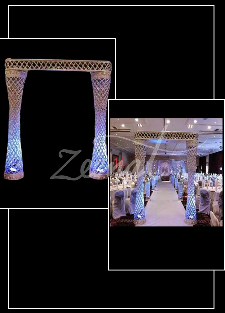 White And Golden Wedding Gate