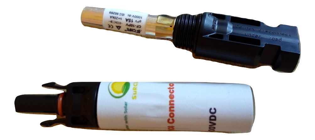Surcle Pv Fuse Holder Mc4 In-line Fuse Connector 15a 1000v - Ppo, Tinned Copper, Ip67 Protection , Auto-lock, Waterproof, -40 To +90a C Temperature Range