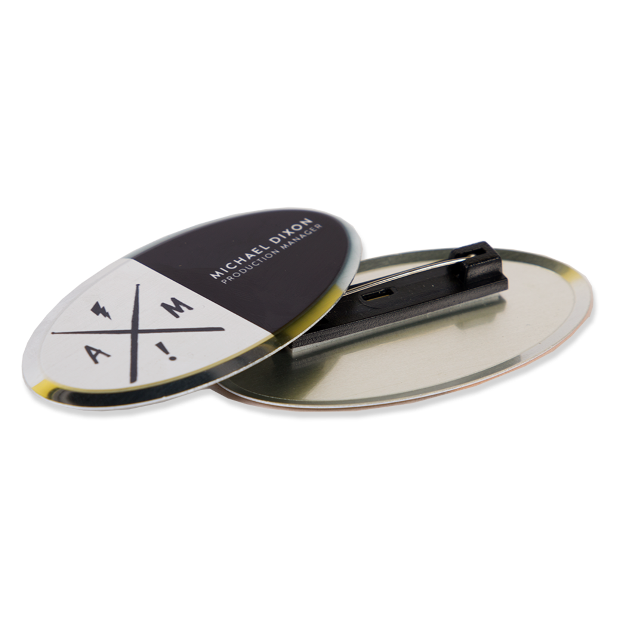 Badges And Magnets - Metal Magnetic Name Badges | Customizable Logo, Various Sizes And Colors, Adaptable Backing Options, Easy-load Design