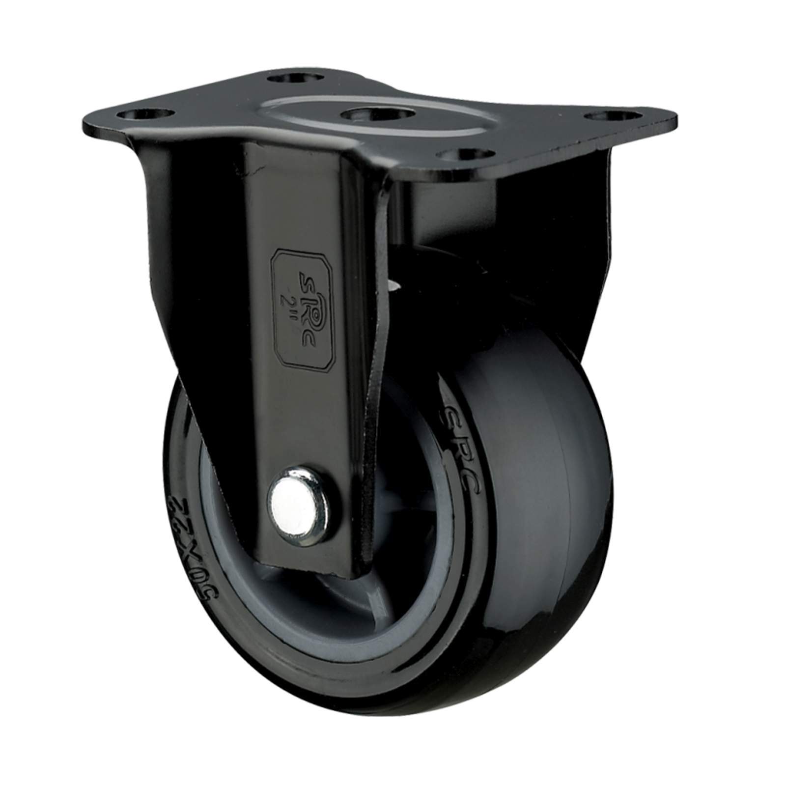Pu Caster Wheel - 74 Mm Load Height, 25 Mm Tread Width | High Strength, Noise-reducing Lubricated Bearings, Ergonomic Brake, Rust And Abrasion Proof, Polyurethane Material