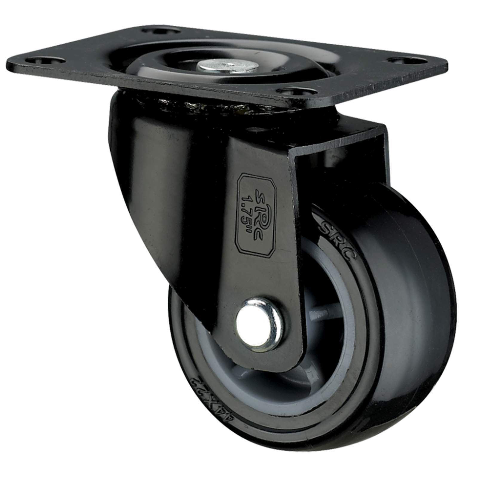 Pu Caster Wheel - 74 Mm Load Height, 25 Mm Tread Width | High Strength, Noise-reducing Lubricated Bearings, Ergonomic Brake, Rust And Abrasion Proof, Polyurethane Material