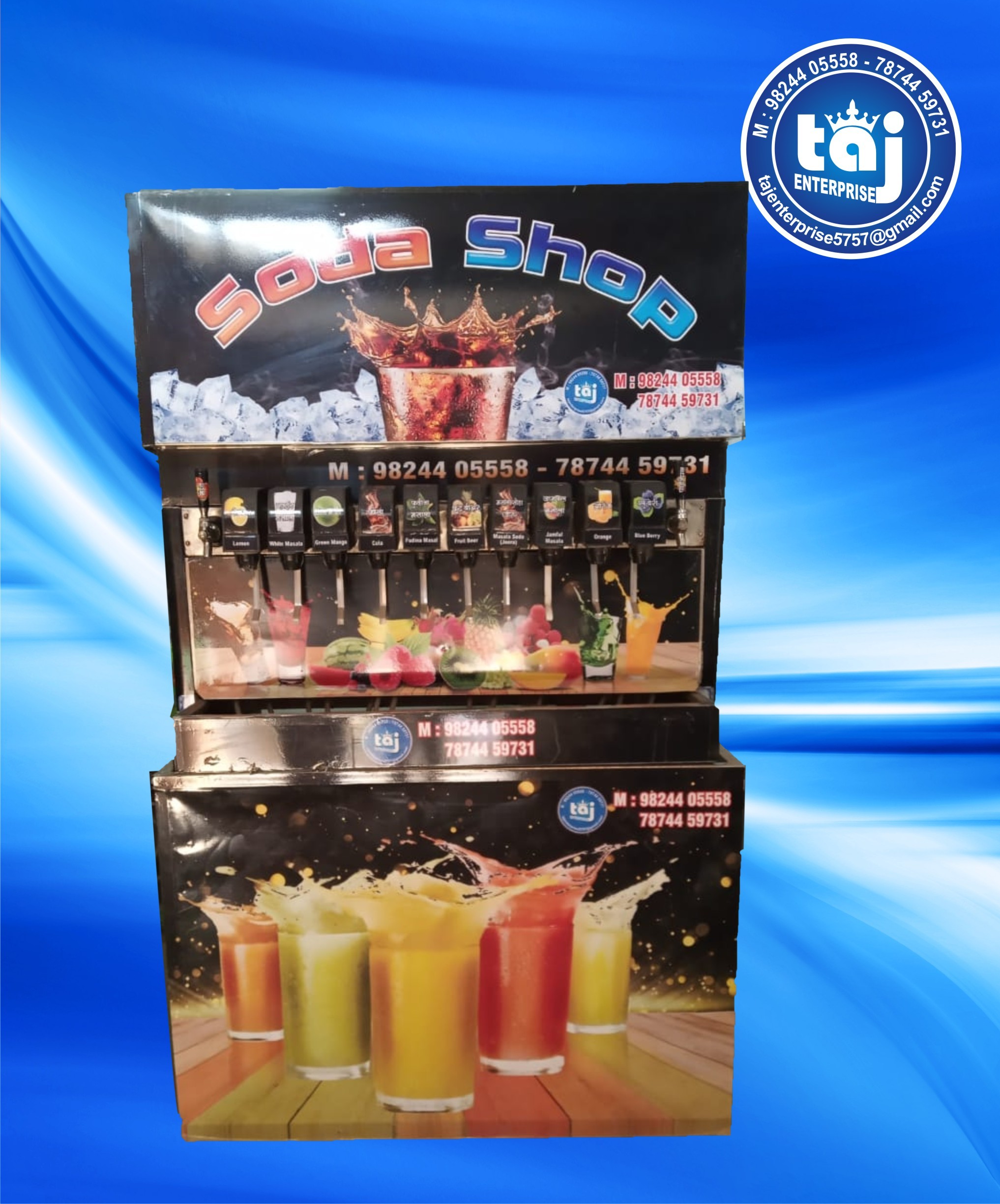 Multi Flavour Soda Machine Capacity: 1200 Glass Per Day Ton/day