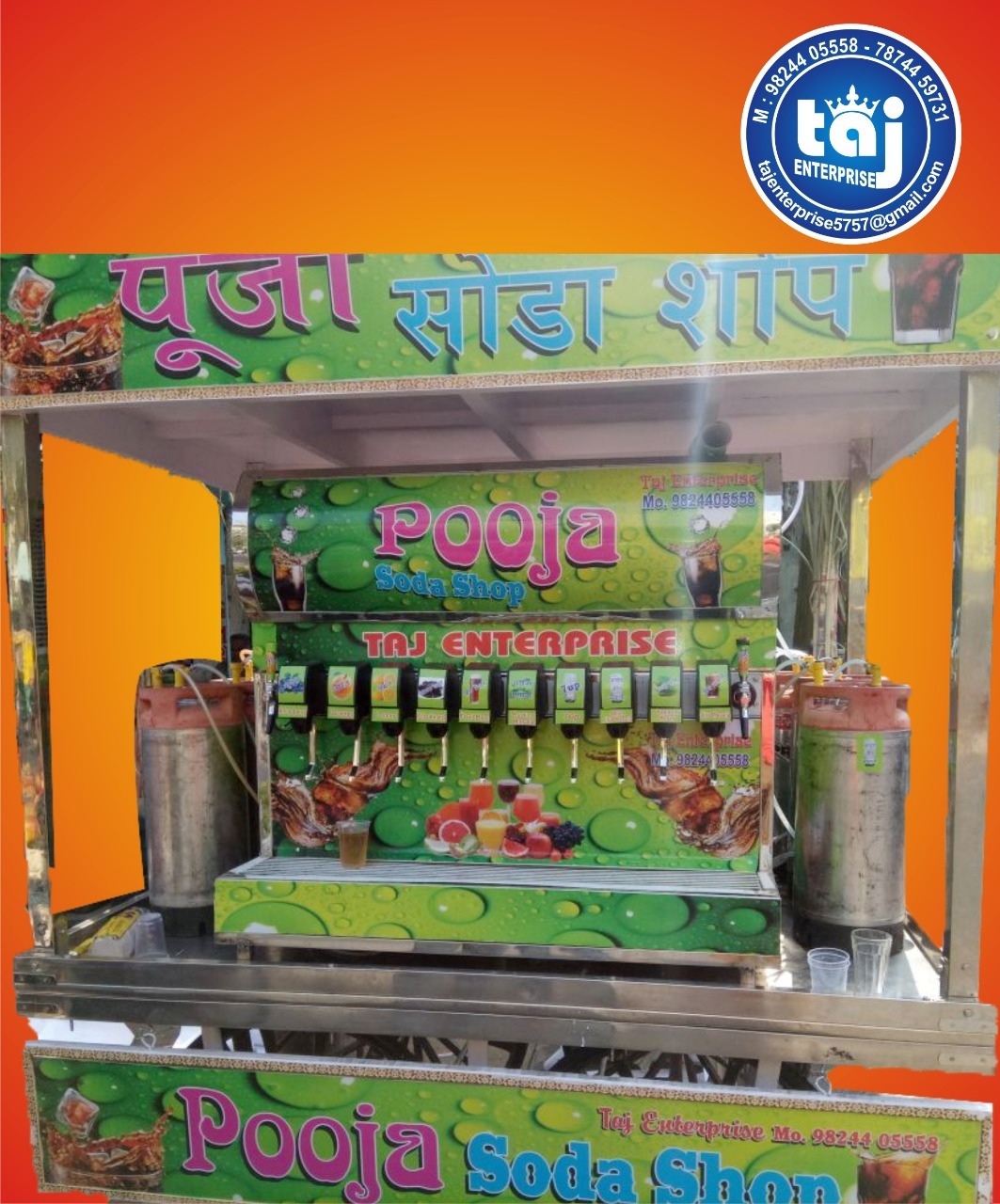 Mobile Soda Vending Machine - Stainless Steel, Automatic Operation, 1200 Glasses Per Day | Easy Installation, Robust Design, One-year Warranty