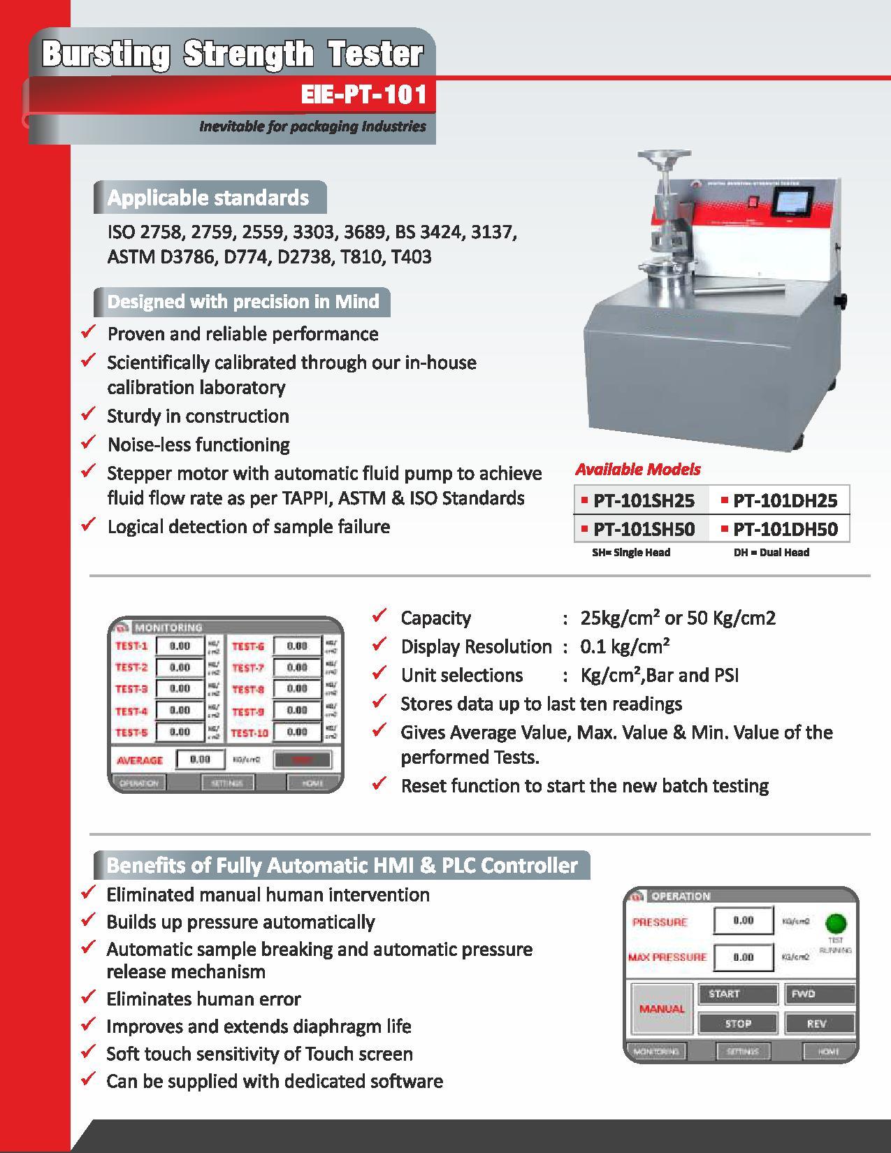 Grey Bursting Strength Tester