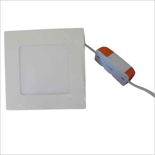 6 W LED Slim Panel Light - Polycarbonate & Aluminum, Square Shape, White Color | Noise-Free, Non-Dimmable for Home, Office, Restaurants, Shops & Showrooms