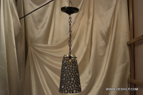 Black And Silver Mosaic Handmade Glass Wall Hanging - Shape: Round