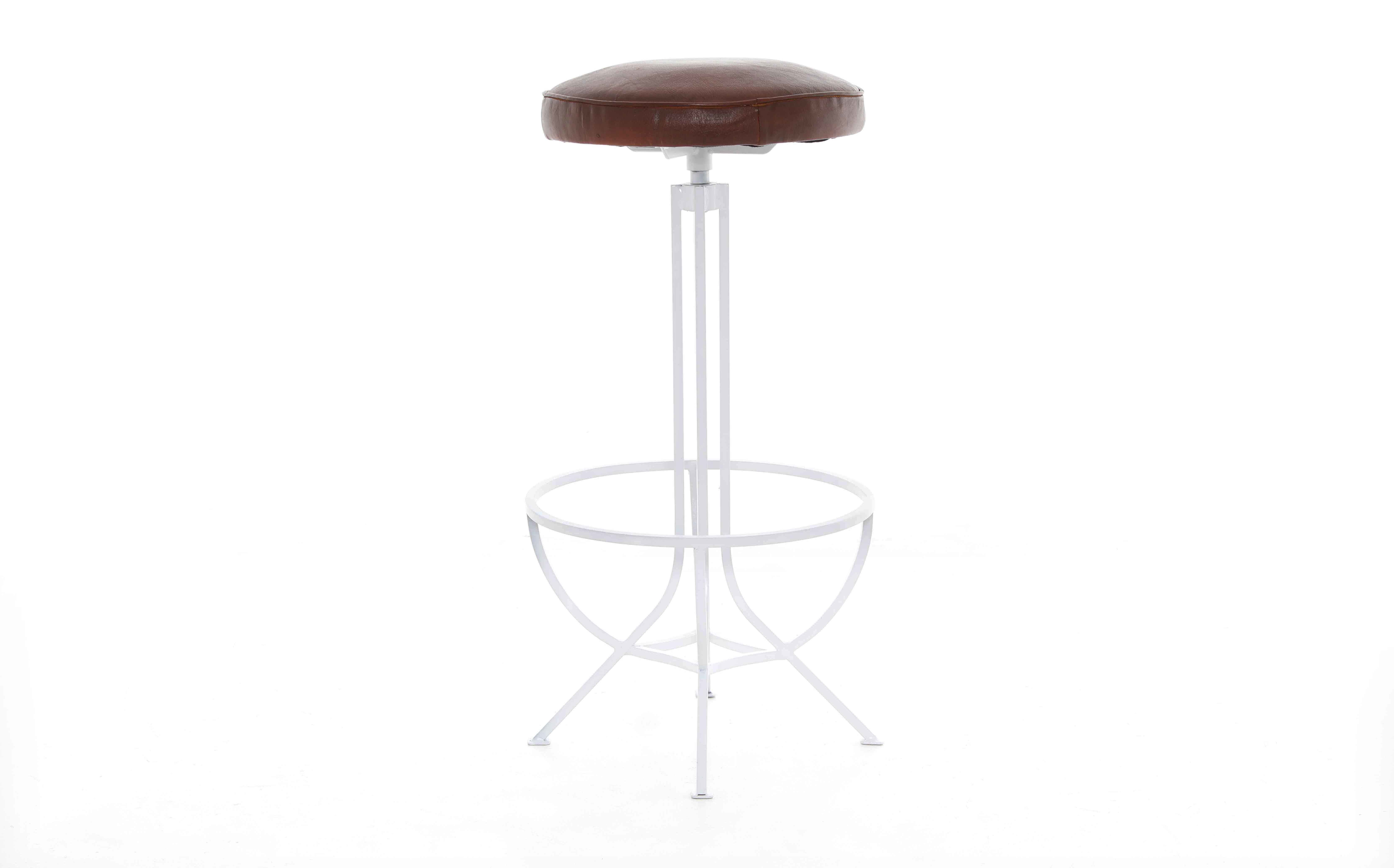 Bar Stool - Iron & Wood Materials, Inflatable Feature, Modern Indian Style, Stackable Design, Customized Color Options
