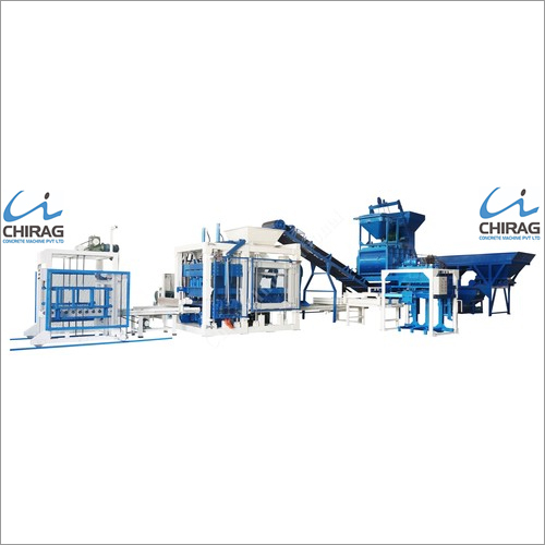 Blue Multifunction Chirag Pallet Free Paver Block Making Machine