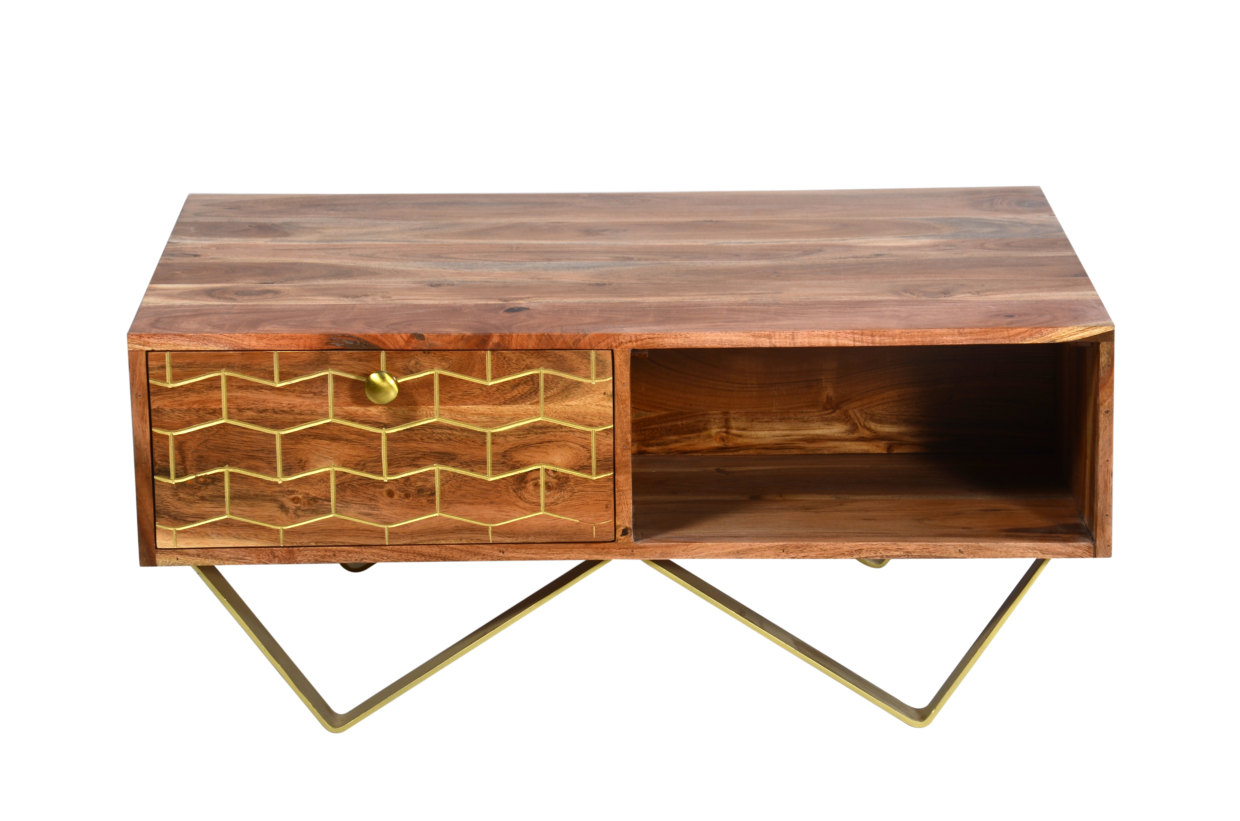 Polish Finish Drawer Coffee Table
