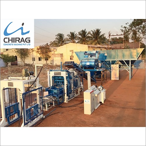 Multifunction Chirag Next-Gen Concrete Block Making Machine - Hydraulic, Blue | Automatic Operation, Advanced PLC Control, Dual Clamping System