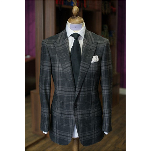 वूलन मेन्स चेक्ड ब्लेज़र