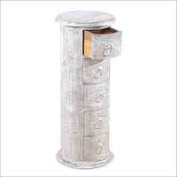 लकड़ी का बेलनाकार बक्सा ड्रा