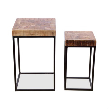 Designer Iron Wooden Stool
