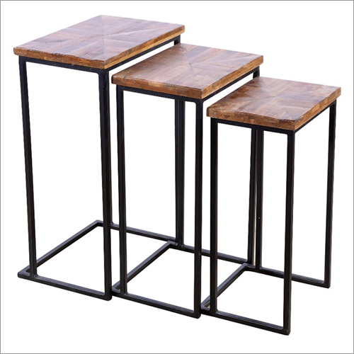 Modern Iron Wood Stool