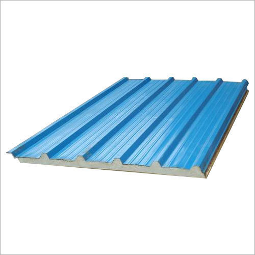 Insulated PUF Panel - Aluminum Alloy, 2-7 Feet Long, 2-4 Feet Wide, 0.40-2.20 mm Thickness, Blue Color | Sturdy, Lightweight, Corrosion Resistant, Long Service Life