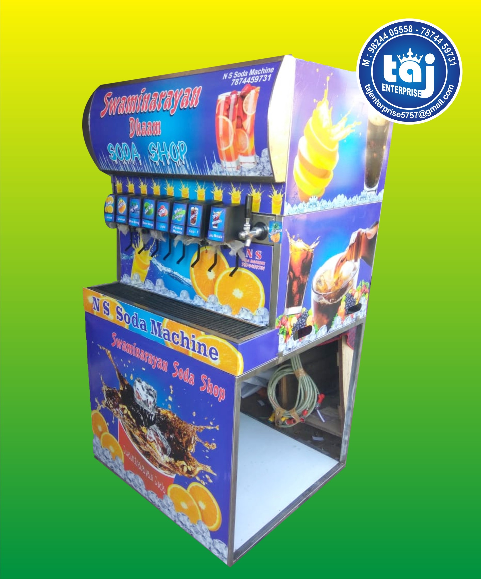 Soda Fountain Machine - Stainless Steel, 1200 Glass Per Day | 1 Year Warranty, Easy To Operate, Fast Operational Speed, Power Efficiency