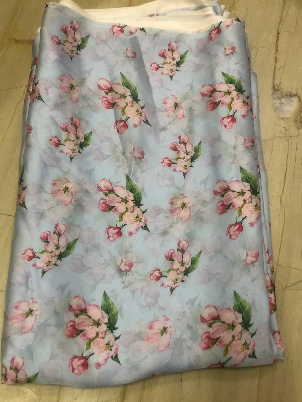 Multicolored Designer Digital Printed Fabric