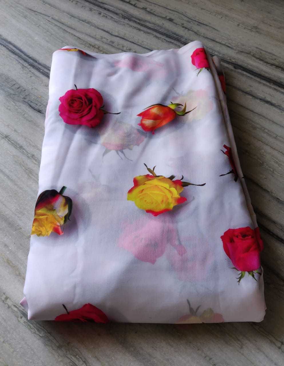 Multicolored Designer Digital Printed Fabric