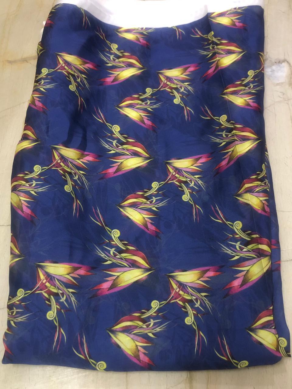 Multicolored Designer Digital Printed Fabric