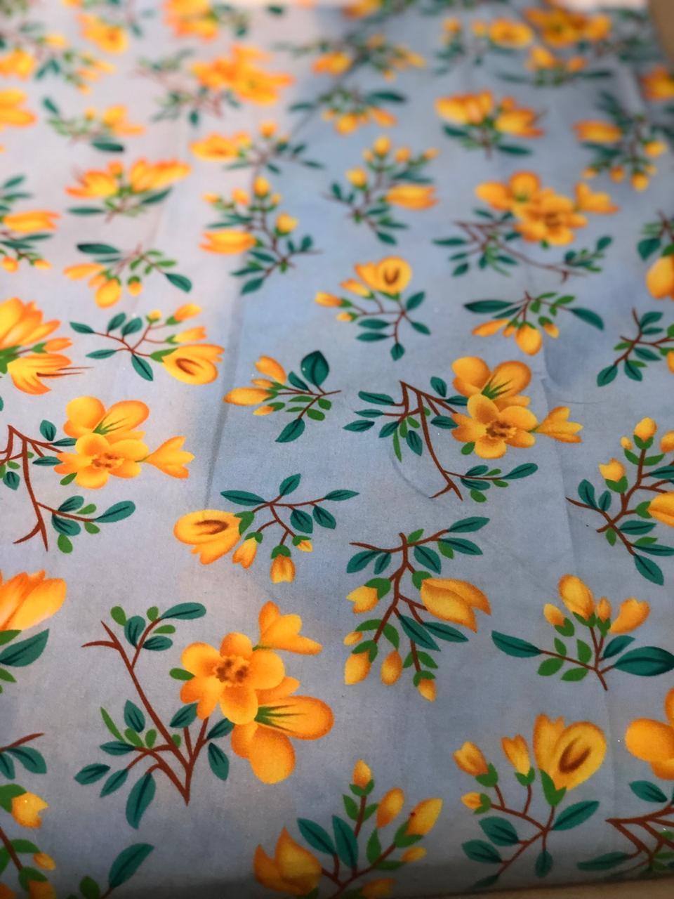 Designer Multicolor Digital Printed Fabric