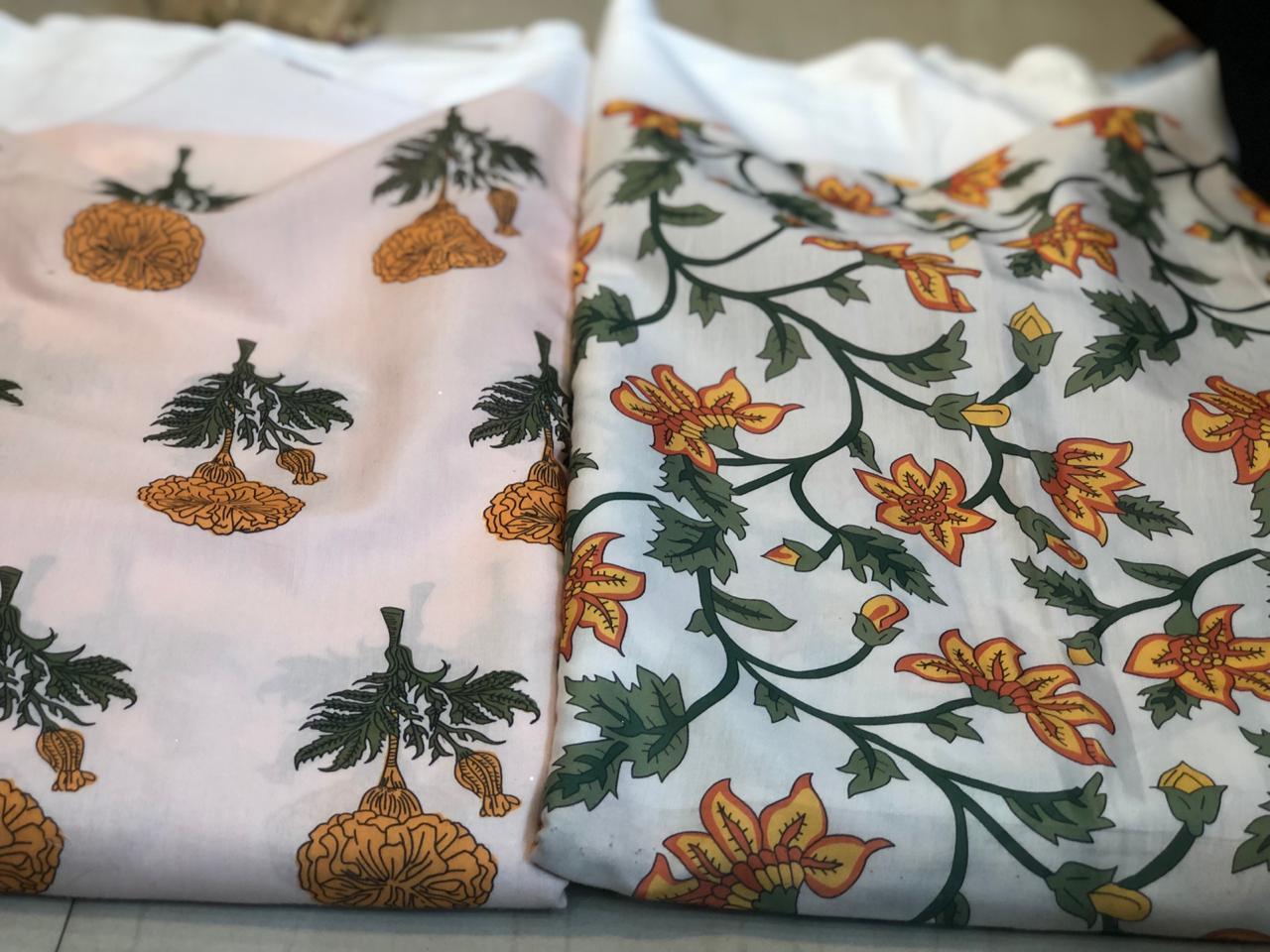 Designer Multicolor Digital Printed Fabric