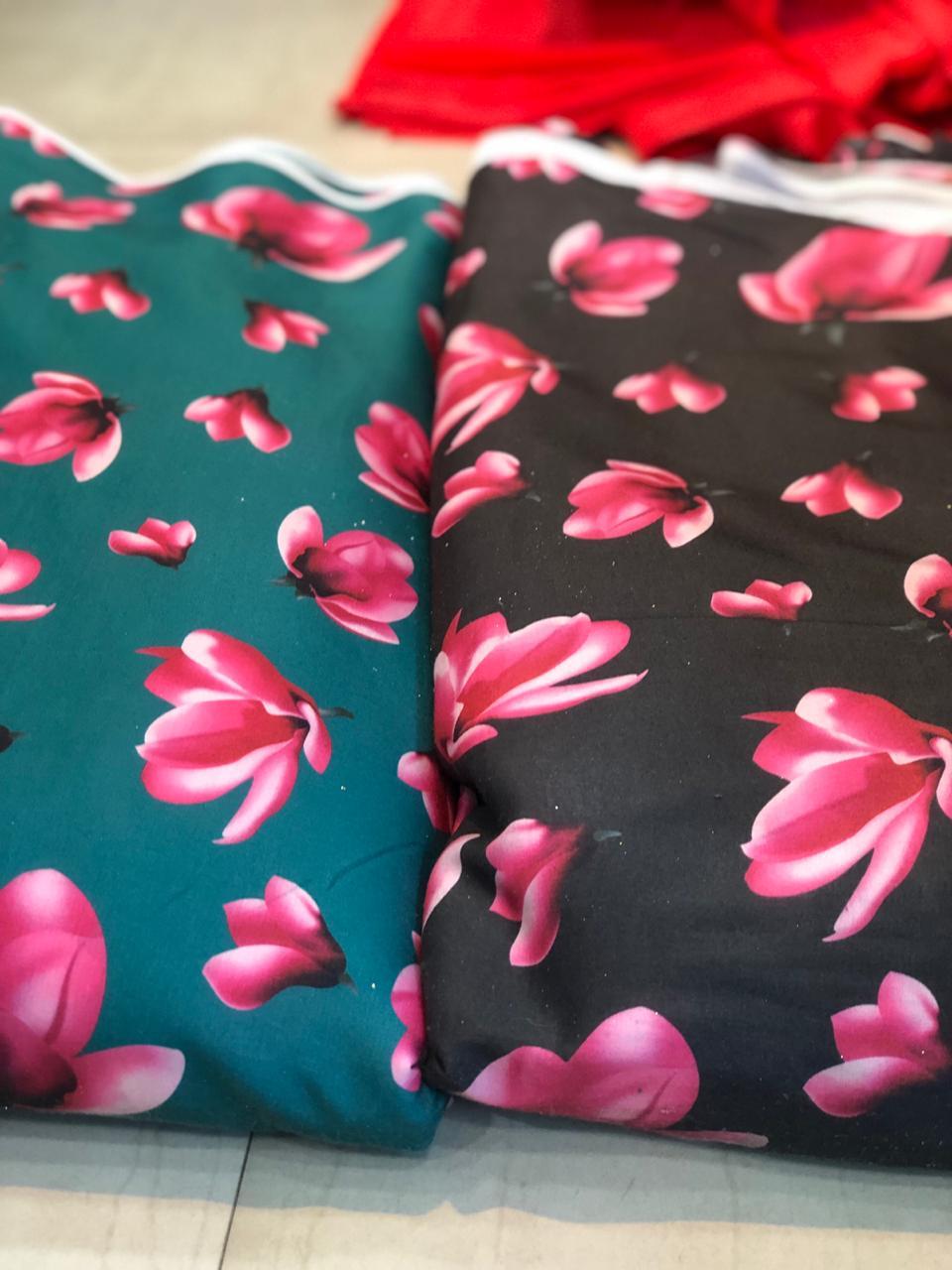 Designer Multicolor Digital Printed Fabric