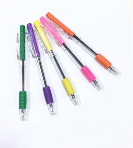स्प्रिंग ट्रांस ग्रिप रेक्ट्रैक्टेबल बॉल पेन