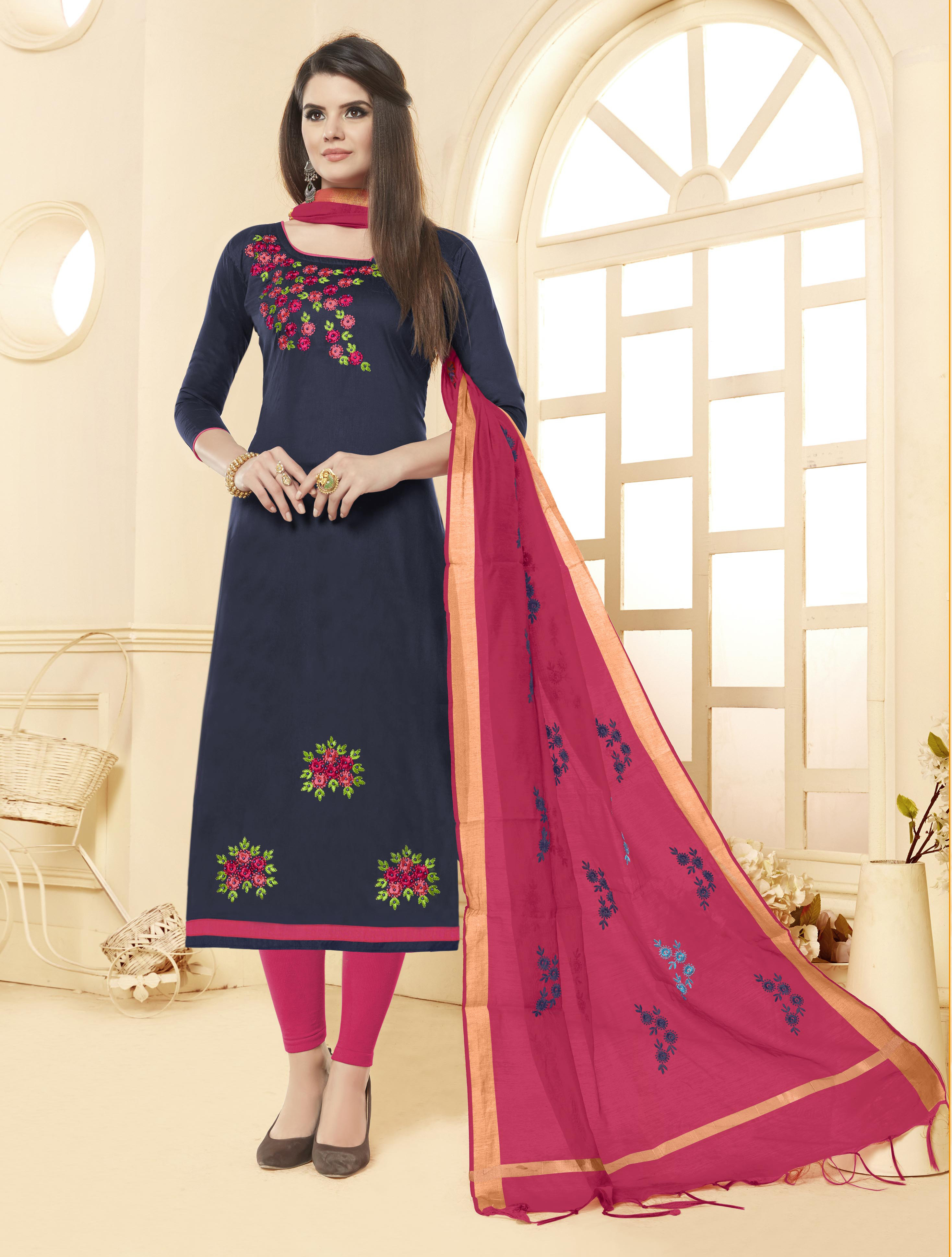 Green And Blue Latest Digital Salwar Suit