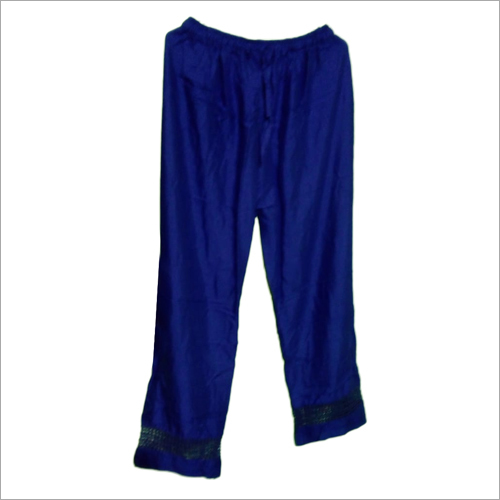 Ladies Plain Palazzo Pant - Cotton, Sizes S-XXXL, Blue | Breathable, No Fade, Washable, Modern Dress Type, Soft & Skin Friendly