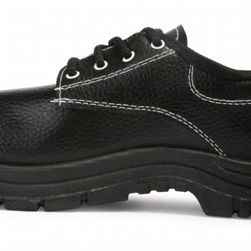 Dyke D1 Pro Pvc Labour Safety Shoes - Steel Toe, Size 6-10, Black | Flexible Micro Leather Upper, Oil & Acid Resistant, Pvc Outsole