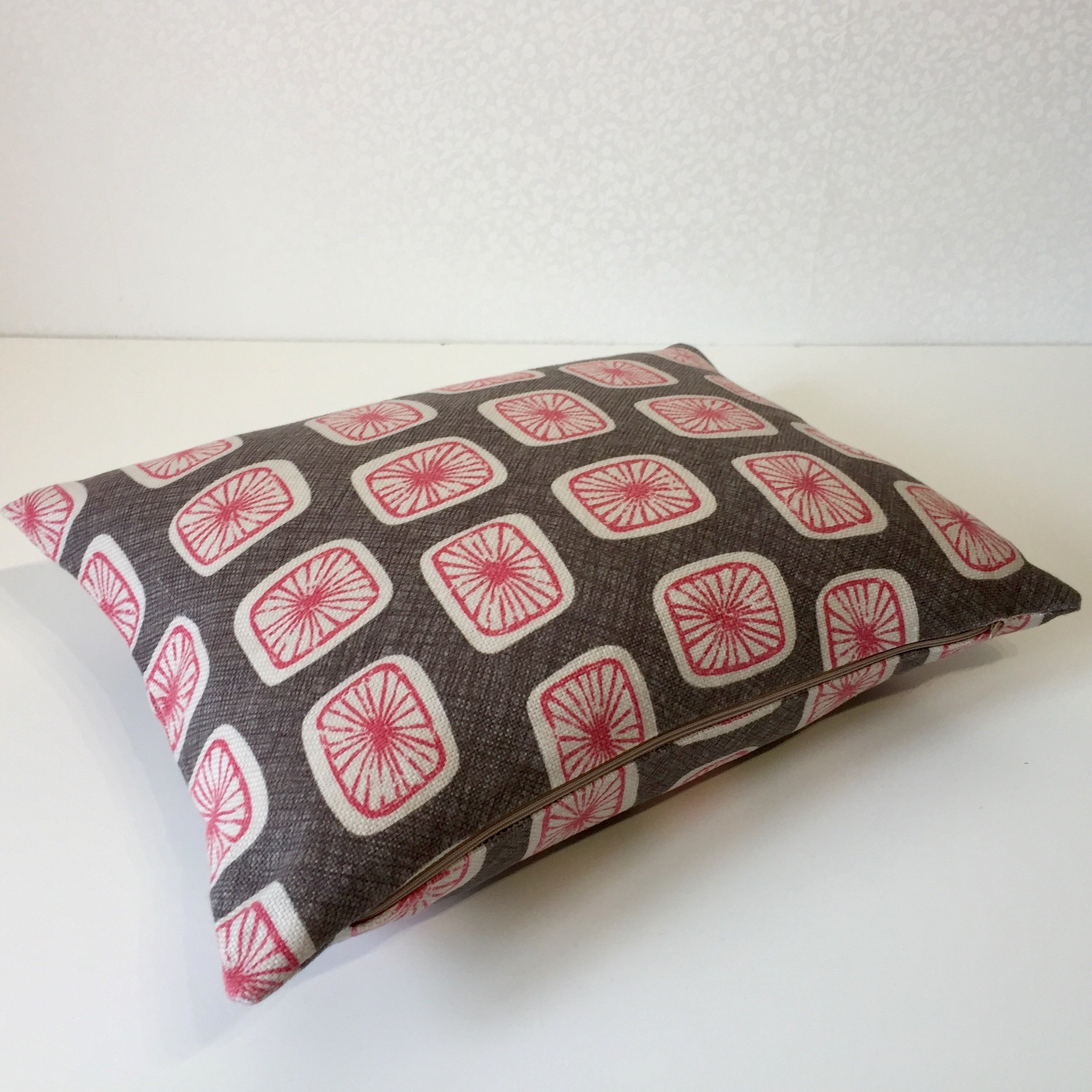 Digital Printed Cushion Cover Fabric - Cotton, 16x16 Inches, Brown | Alluring Geometric Patterns, Machine Washable, Color Fastness