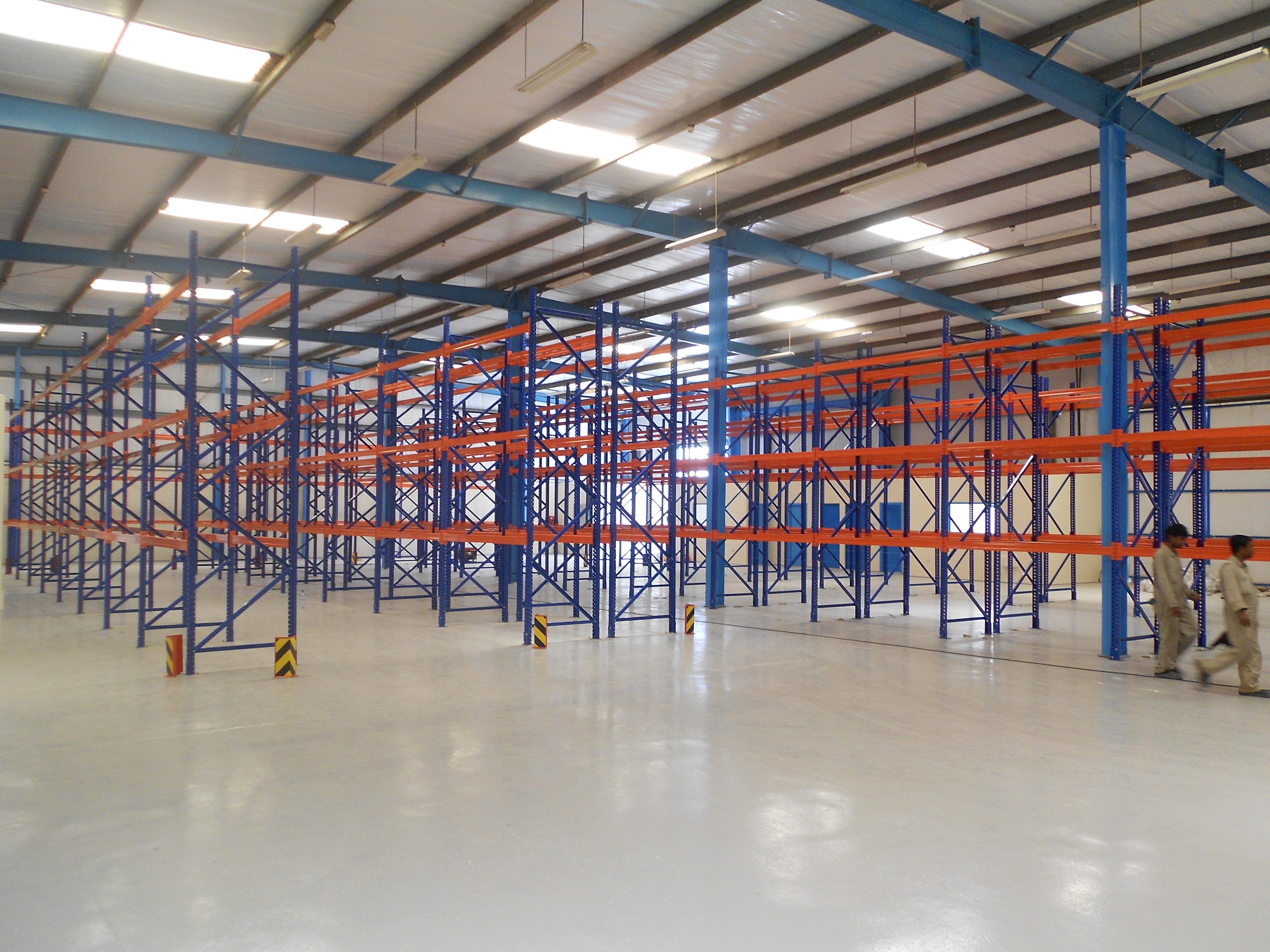 Pallet Racking System - High Steel, 9m Height, Blue And Orange | Heavy Duty Storage, Powder Coated Finish, High Load Capacity, Easily Installed, High Accessibility