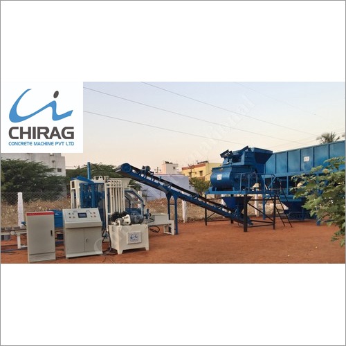 Blue Modern Concrete Brick Making Machine
