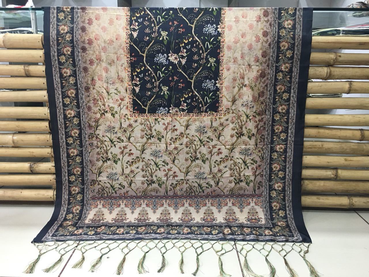 Digital Printed Asam Silk Dupatta Fabric