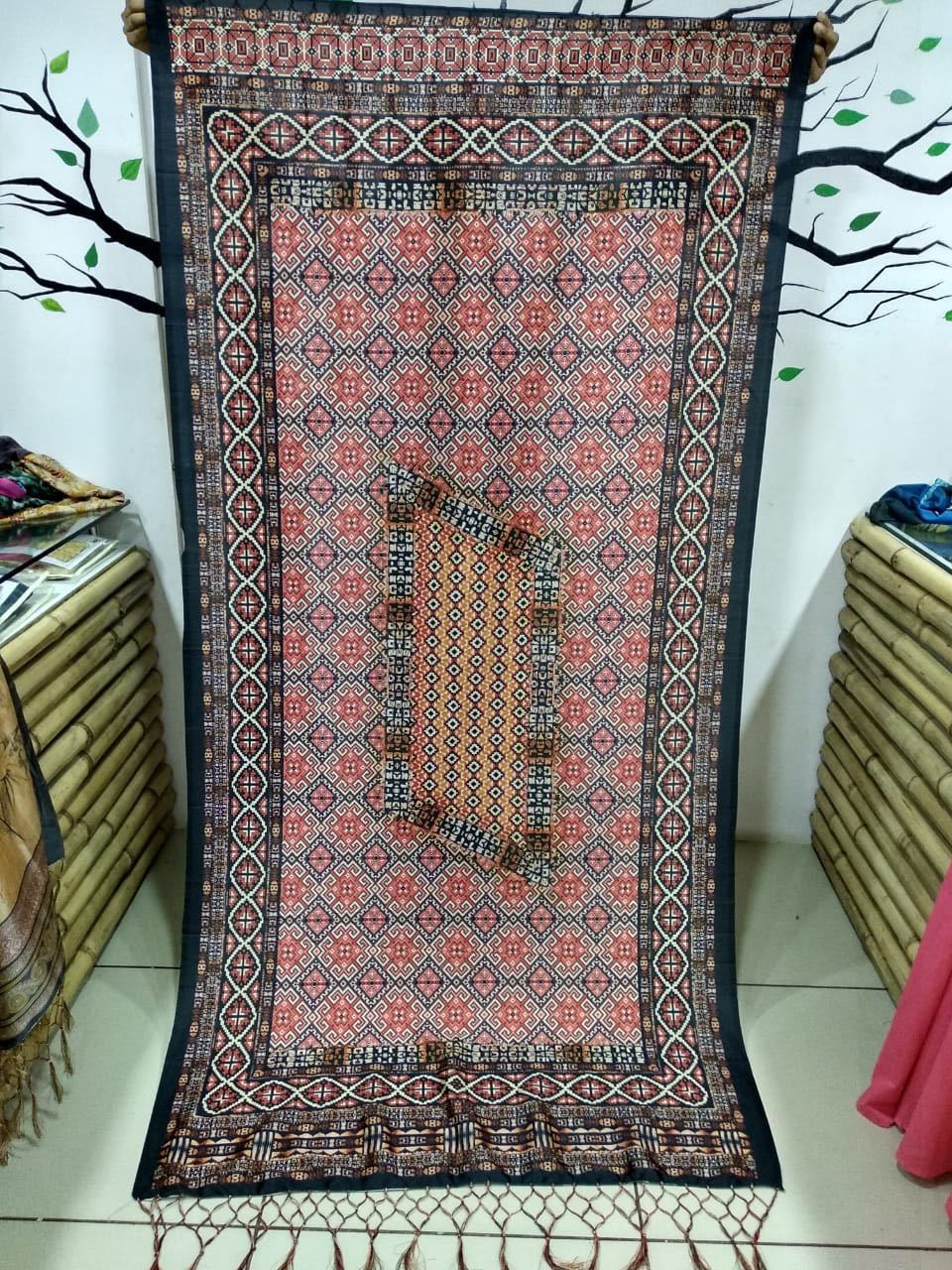 Digital Printed Asam Silk Dupatta Fabric