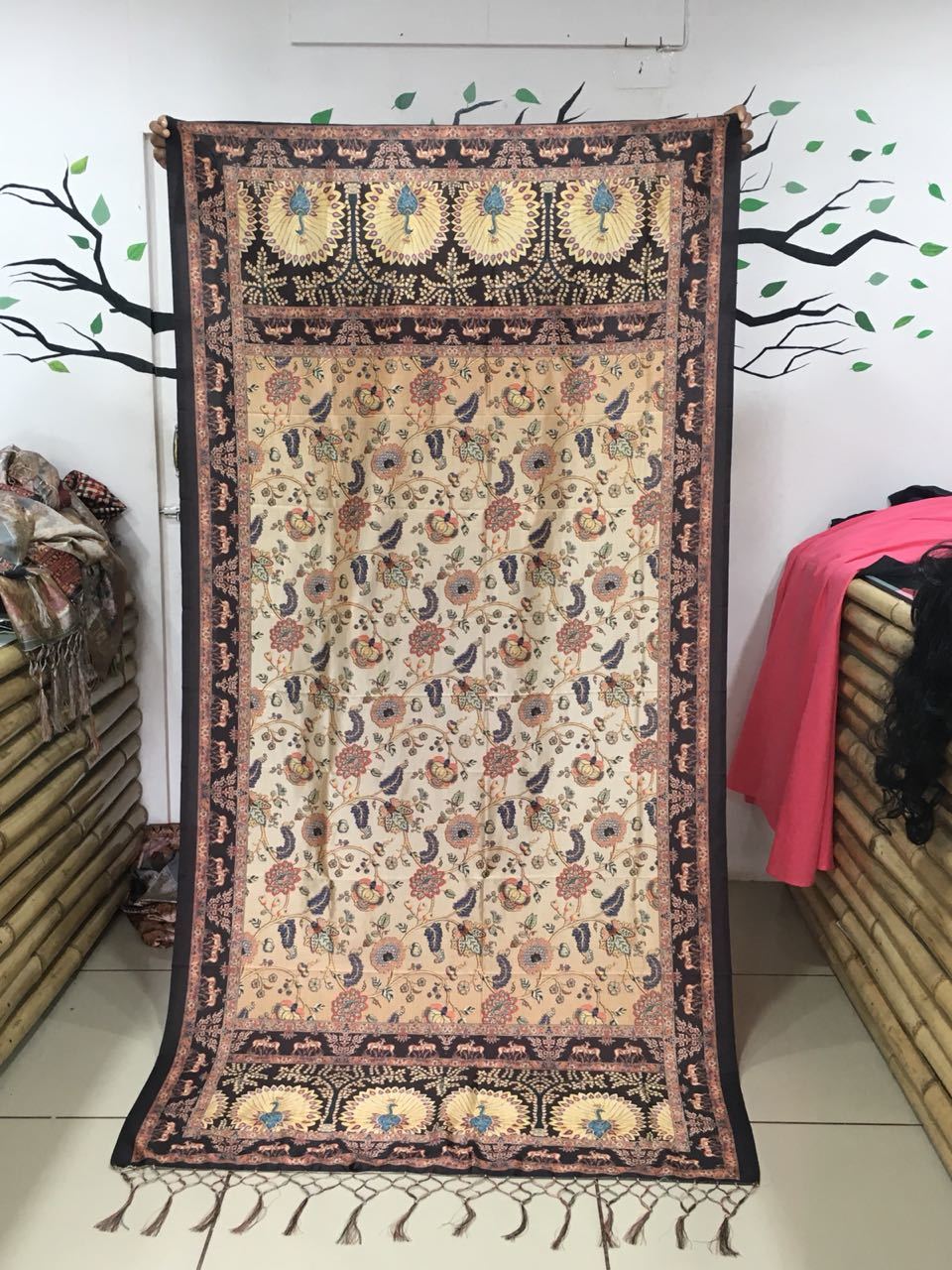 Digital Printed Asam Silk Dupatta Fabric