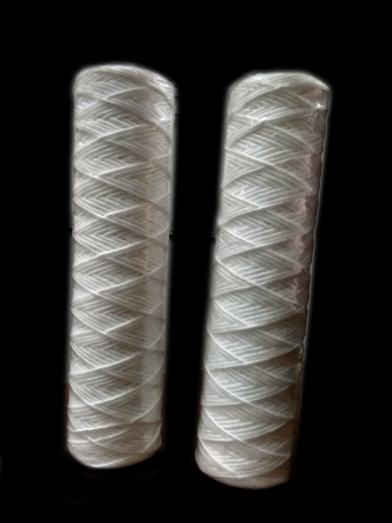Pp String Wound Filter Cartridge - Polypropylene & Glass Fiber, 10/20/30/40 Inch Lengths, 1/5/10/20/50/100 Micron Rating | Double Open End Type, Liquid Filtration