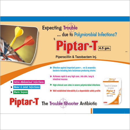 Piperacillin & Tazobactam 4.5 Gm Injections Drug Solutions