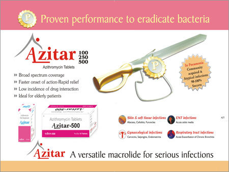 Azitar 500Mg Tablet - Drug Type: Generic Drugs