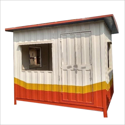 MS Portable Office Cabin - Steel Material, Sliding Windows , Comfortable and Ventilated Design for Industrial Use