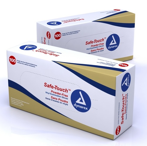 Vinyl Powder-Free Examination Gloves - Non-Sterile, Soft and Flexible | FDA Medical Grade, Ambidextrous with Beaded Cuffs